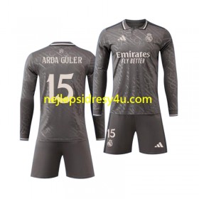 Fotbalový Dres Real Madrid Arda Guler 15 Dětské Alternativní 2024/25 Dlouhý Rukáv
